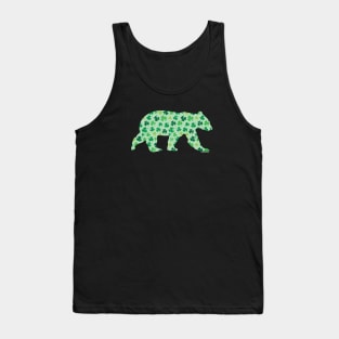 Clover Bear for St Patrick's Day Green Vintage Lucky | BearlyBrand Tank Top